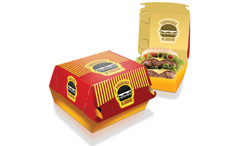 Embalagem caixa para Hamburguer Delivery Personalizada