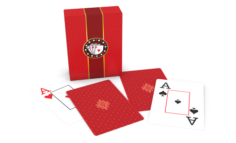 Jogo De Baralho Cartas Papel Vermelho Unitário 54 Cartas